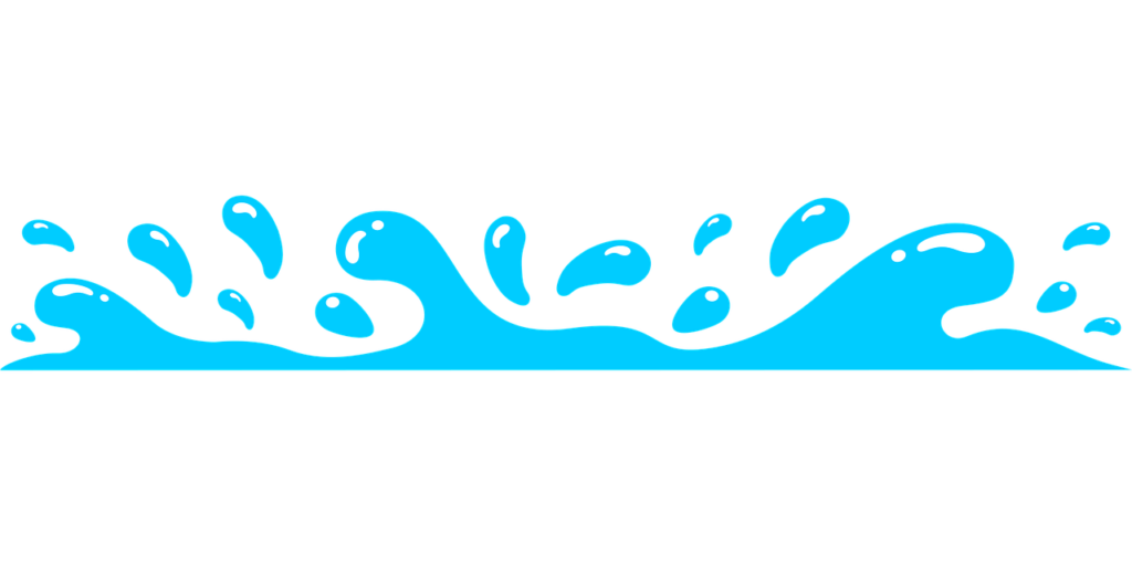 雫が飛び散るイラスト