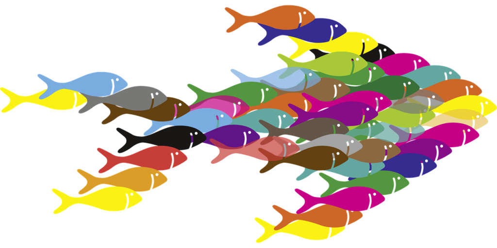 魚のデザイン的イラスト
